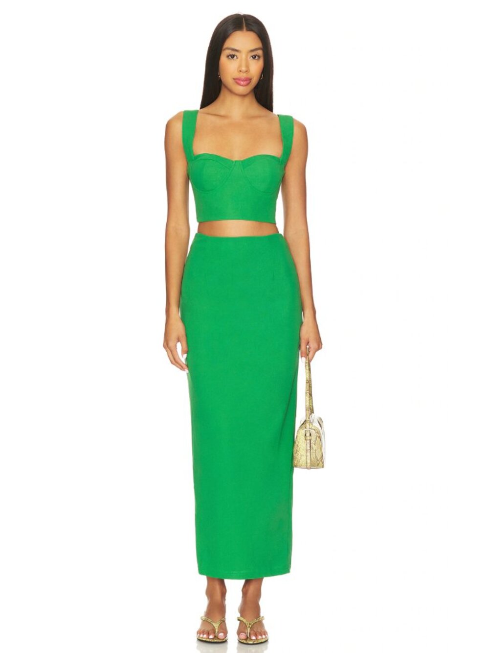 superdown Green Maxi Skirt